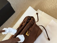 Soft Lux Suede Leather Shoulder Bag