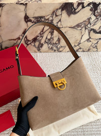 Trifolio Suede Shoulder Bag