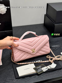 26X Chevron Top Handle Flap Bag