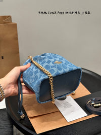 Denim Signature Bucket Bag