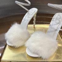 Silk Satin Jewelled Sandals