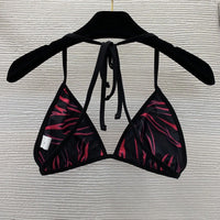 Logo Print Triangle Bikini Set