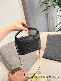 Mini Raffia Vanity Bag