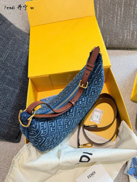 Denim Moon Bag