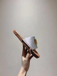 Nappa Leather Espadrille Sliders