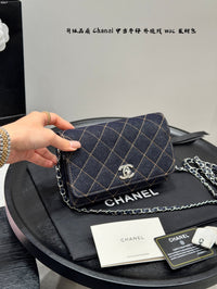 Wallet on Chain Dark Blue Denim