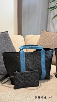 Embossed Monogram Tote Bag