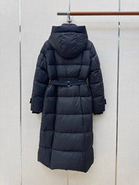 Long Hooded Down Coat
