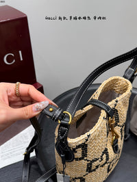 Raffia Bucket Bag