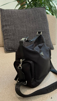Explore Re-Nylon Saffiano Shoulder Bag