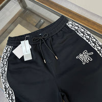 Oblique Side Stripe Drawstring Shorts