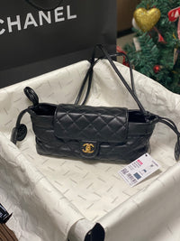 Drawstring Flap Bag Lambskin