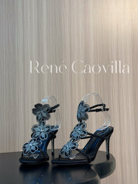 Caovilla Satin Floral Cleo Sandals