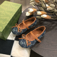 Horsebit Ballet Flat Blue Denim