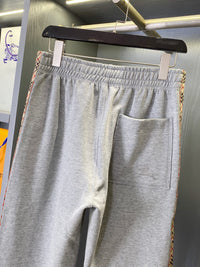 Check-Stripe Slim Sweatpants