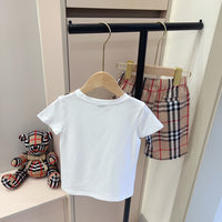Pocket Tee & Check Shorts Set