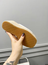 Leather Espadrille Wedges