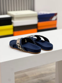 Vintage Check Cross Strap Slides