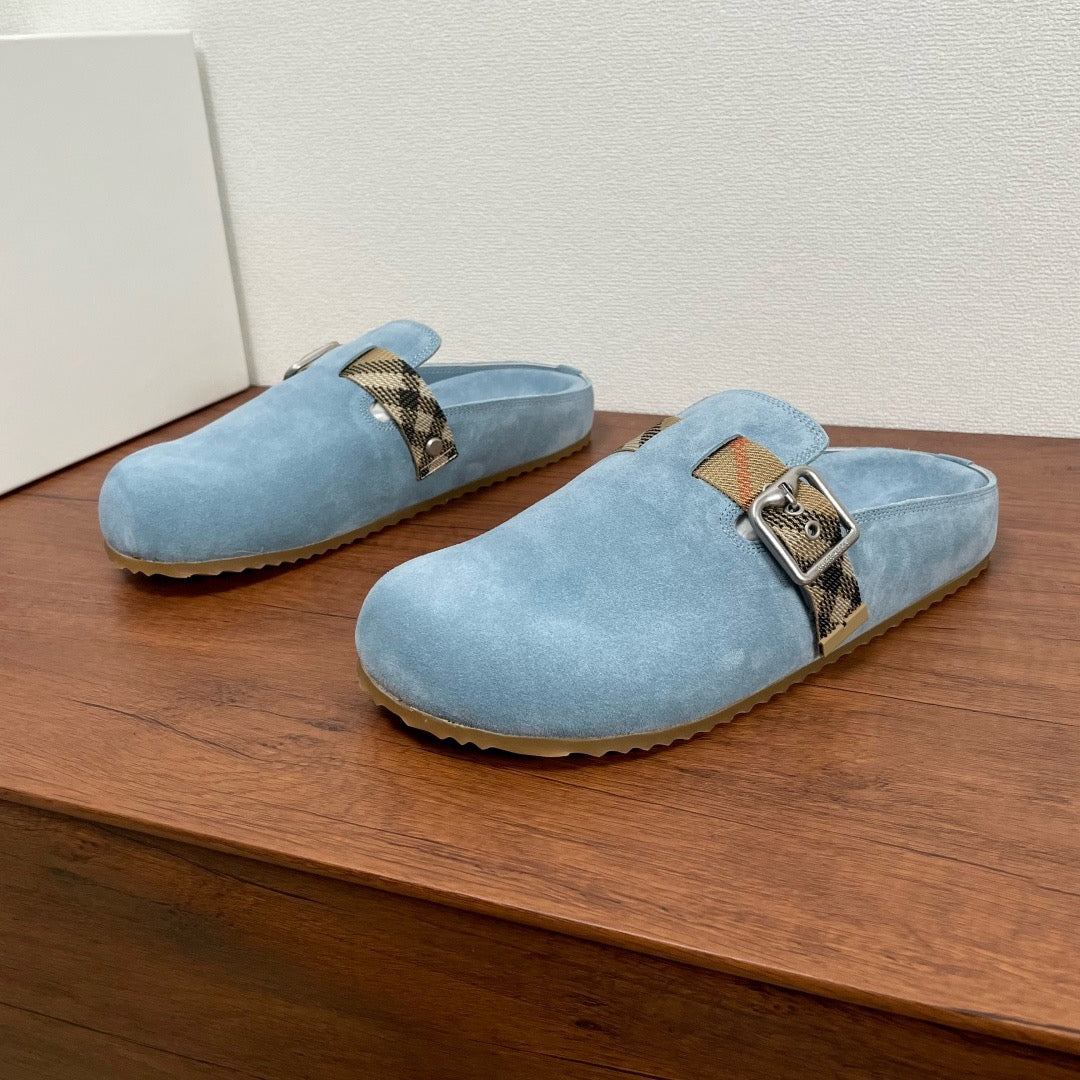 Check Suede Urchin Clogs