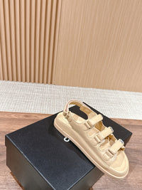 Lambskin Crystal Velcro Dad Sandals