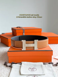 Constance H Belt Buckle & Reversible Leather Strap 38mm