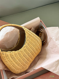 Wicker Hobo Bag