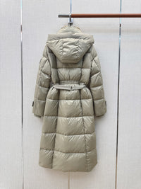 Long Hooded Down Coat