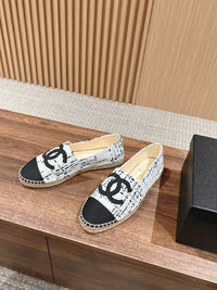 Tweed Leather Espadrilles
