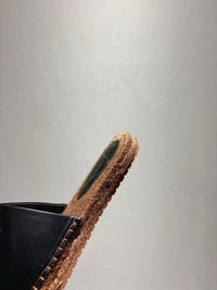 Nappa Leather Espadrille Sliders