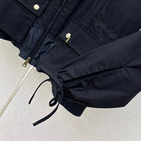 Gabardine Hooded Adenium Jacket