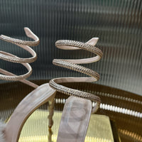 Silk Satin Jewelled Sandals