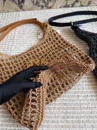 Raffia Oxalis Crochet Shoulder Bag