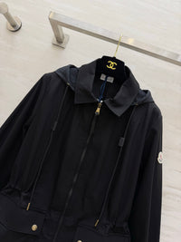 26S Adenium Hooded Gabardine Taffeta Jacket