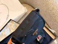 Re-Nylon and Saffiano leather Shoulder Bag